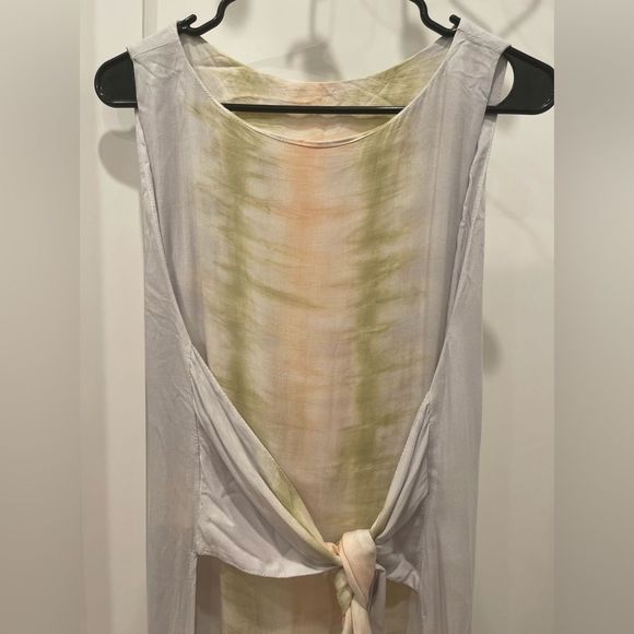 Jen's Pirate Booty Tie-Dye Maxi Dress - White and Green - Picture 8 of 14